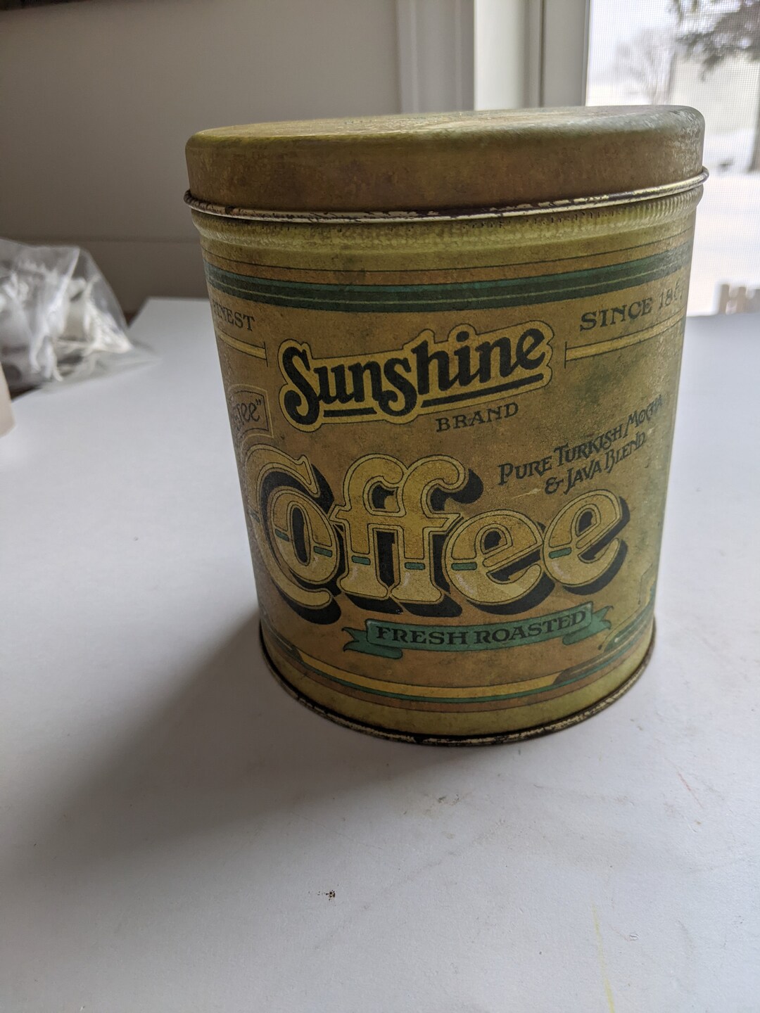 Vintage Sunshine Coffee Canister Collector Tin by Ballonoff Etsy