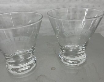 Vintage Baileys Irish Cream Likeur taps toelopende beker Martini Rocks glazen set van 2