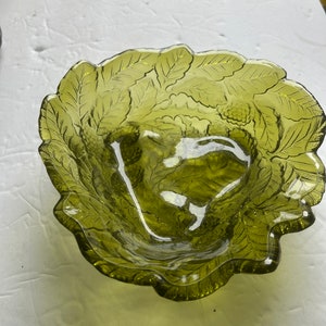 Vintage Indiana Loganberry Green Bowl