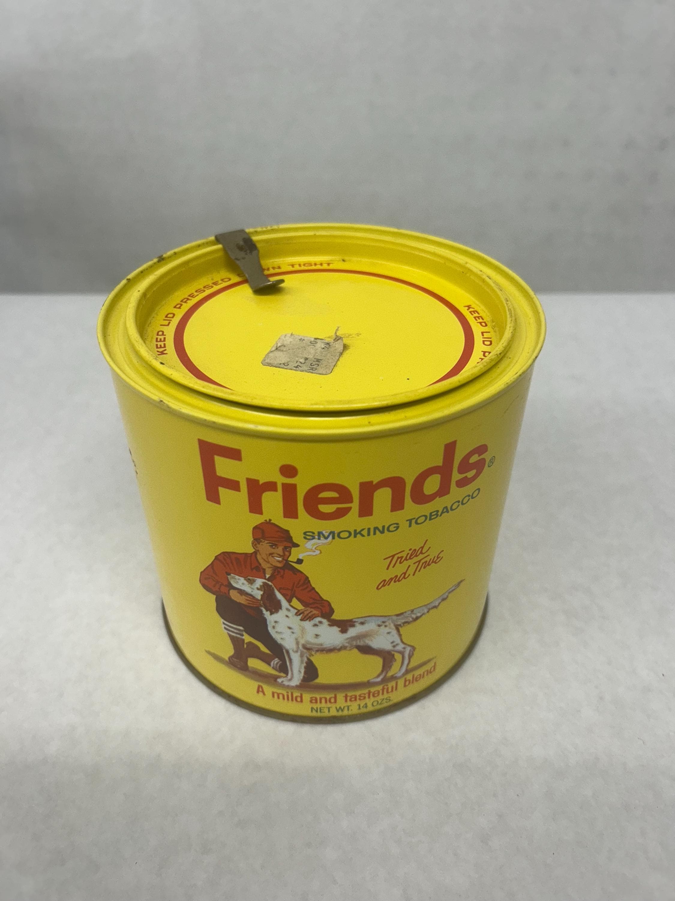 Vintage 1950's Friends Smoking Tobacco Tin