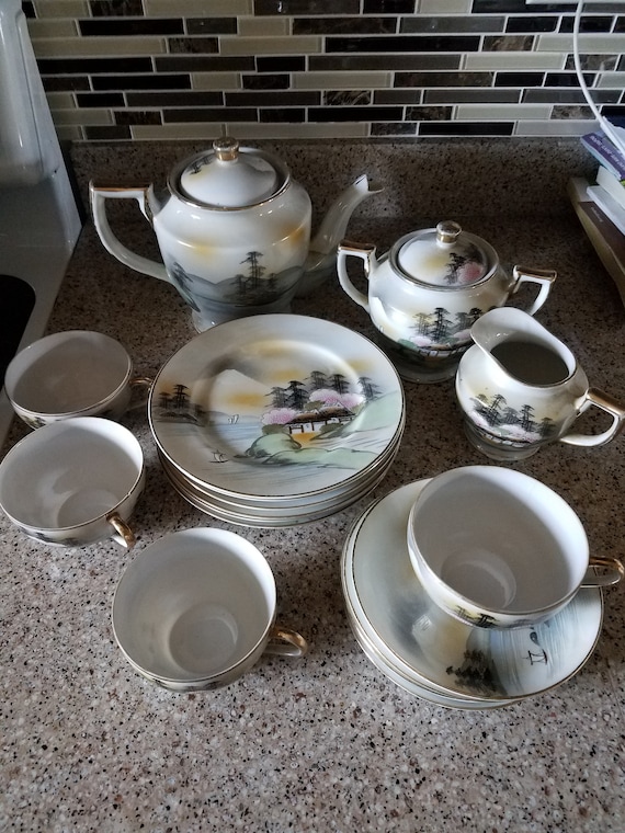 Chinese Tea Set, Hand Painted