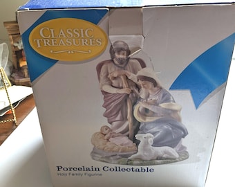 Rare Figurine de collection de la Sainte Famille en porcelaine Classic Treasures