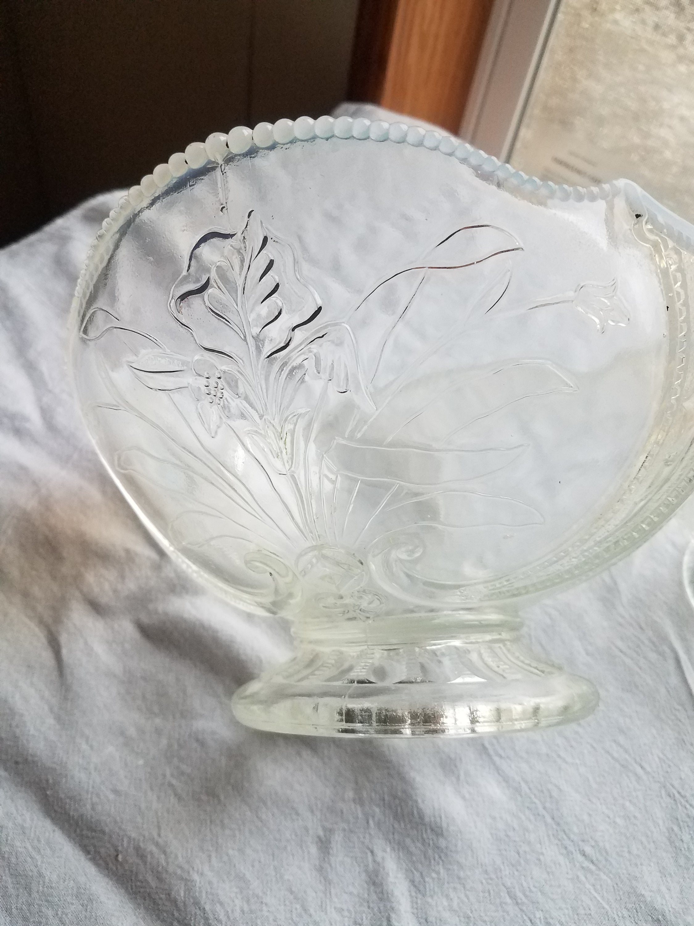 Opalescent Glass Berry Bowl Set Antique EAPG Northwood Wild Etsy