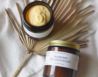 Organic After Sun Tallow Whip // aloe + rosehip