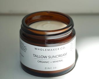Organic Tallow Sunscreen 30 // mineral + carrot seed