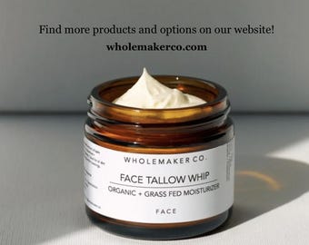 Organic Face Tallow Whip // rosehip + bakuchiol