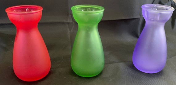 Vintage Product Of Eec Two Sets Of Three Mini Frosted Glass Etsy