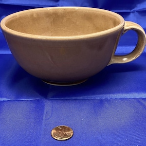 Vintage McCoy Pottery #137 Soup Bowl/Coffee Mug Brown 2 7/8&quot; x 5 3/4&quot;