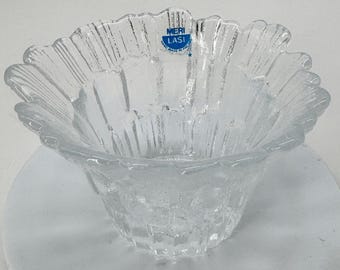 Vintage Meri Lasi Textured Snack Bowl/Candle Holder 4.5" Made in Finland
