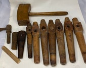 Vintage Wooden Barrel Keg Spigot Tapper Beer Whiskey Bar Spout Decor Collectors With Mallet