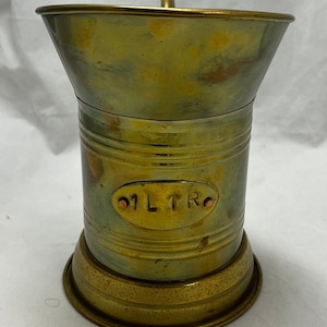 Vintage KOWADO Handmade Solid Copper and Brass One Liter Pitcher Made in Holland. 7 3/8&quot; Tall
