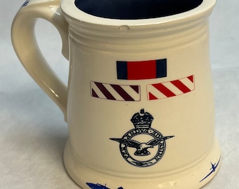 Vintage R.A.F. FO 219 Squadron Pilots Mug Made in Britain 4.5" Tall.