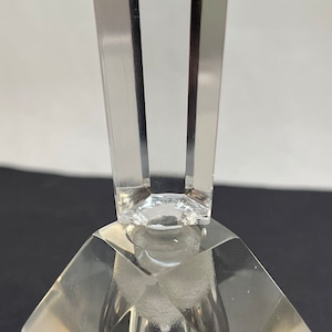 Vintage HOYA Japan Faceted Crystal Perfume Bottle Clear