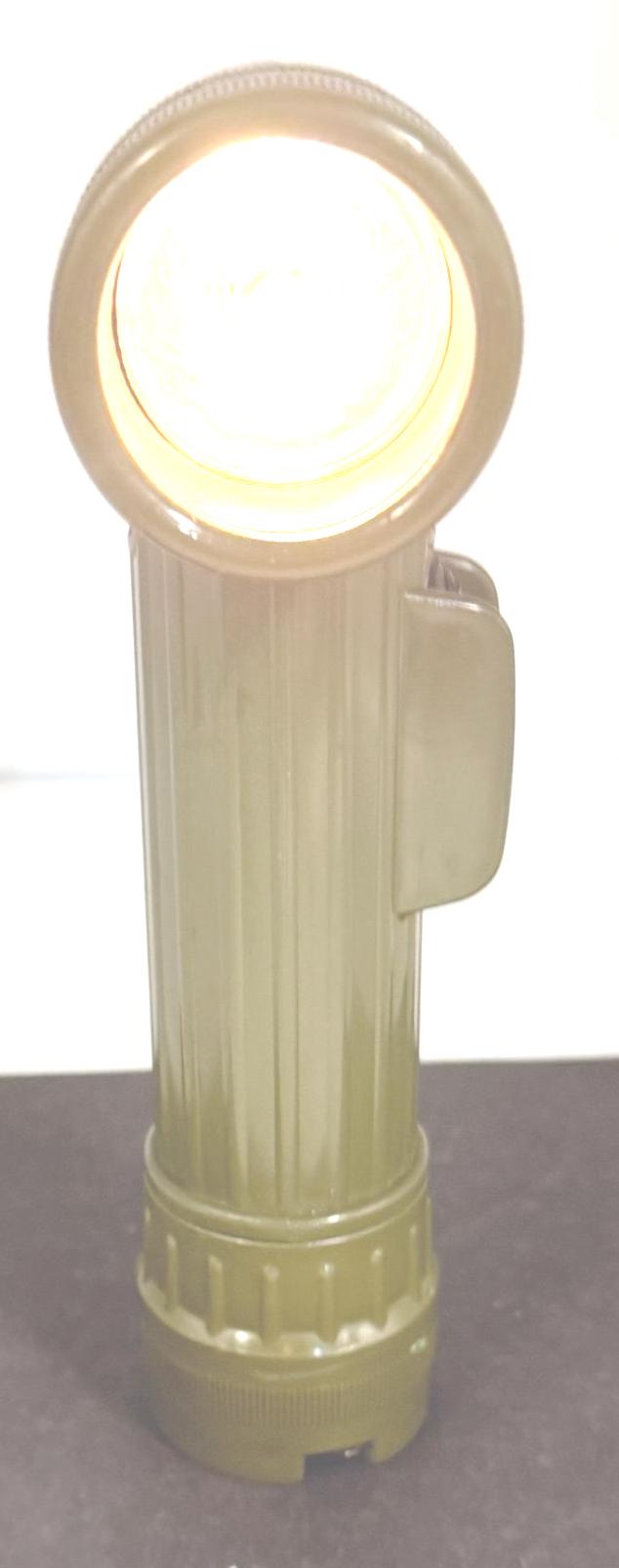 Lampe Torche Militaire Américaine Fulton MX-991/U, Tête Angulaire, Avec Lentilles, Fonctionnelle