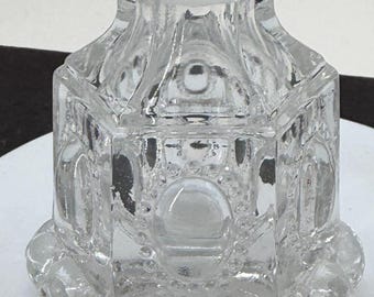Vintage LE Smith Parfümflasche mit Perlenmedaillon