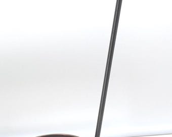 Vintage Kupfer-Apfellöffel/Becher mit langem Eisenhakengriff, rustikale Landhausdeko