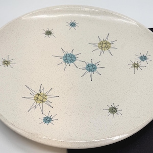 Vintage Franciscan Atomic Starburst Oblong shaped Serving Plate 13&quot;