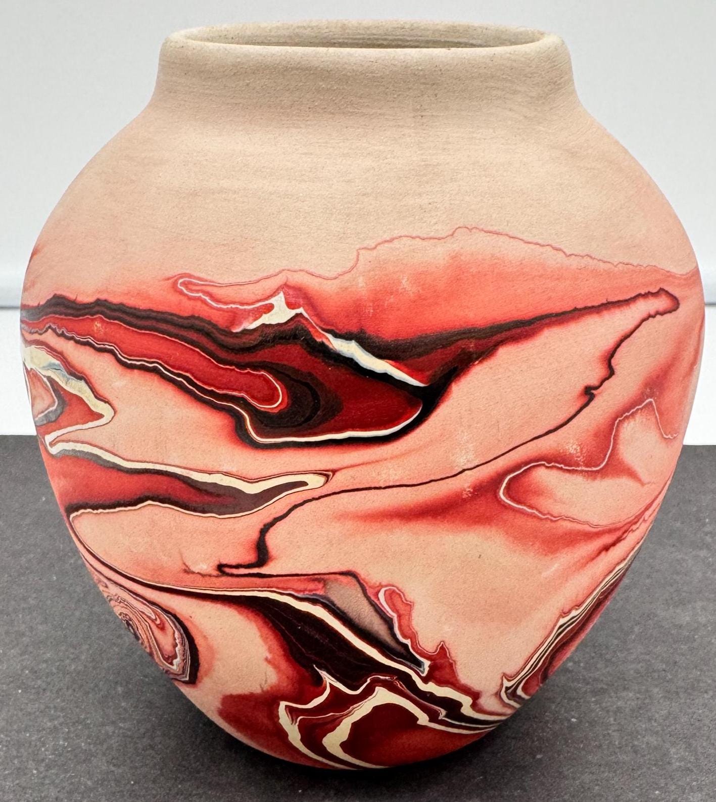 ヴィンテージ nemadji pottery ネマジ ポッタリー アンティーク VINTAGE】Nemadji Pottery Flower Base ”Made In USA