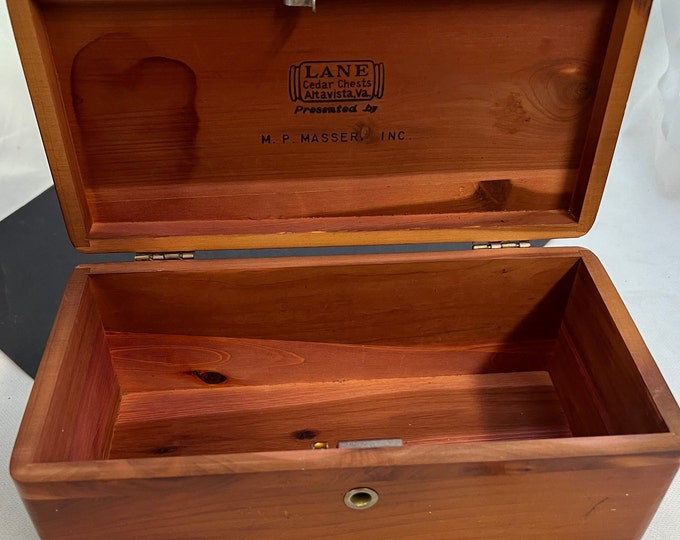 Vintage Lane Miniature Cedar Chest Salesman Sample M.P. MASSER Inc. No Key Etsy
