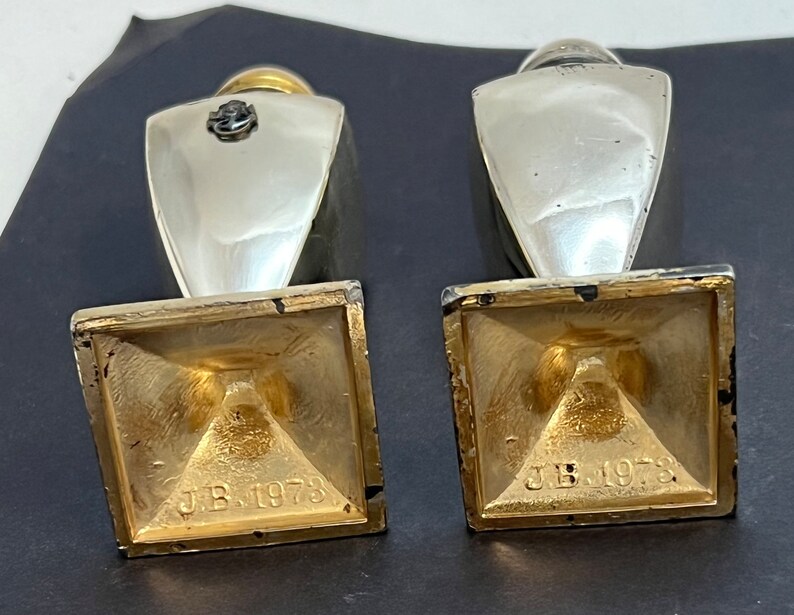 1973 US NAVY Salt and Pepper Shakers W/seal Chrome Plated. Etsy