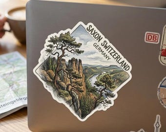 Saxon Switzerland Sticker | Sächsische Schweiz Germany | Hiking Adventure Decal | Outdoor Nature Gift