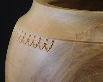 Handmade Carved Birch Wood Vessel – Alaskan Art Sculpture (Item #266)