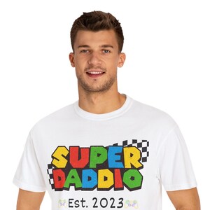 Custom Super Daddio Game Shirt, Fathers Day Gift, Gamer Shirt, New Dad Shirt, Daddy Shirt, Gift for Dad, Super Dad Shirt, Funny Dad Shirt