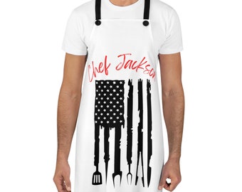 Custom Text Grill Apron Chef Apron Kitchen Apron Personalized Apron Gift for dad Gift for him Gift for bonus dad Funny Grill apron Chef Gift