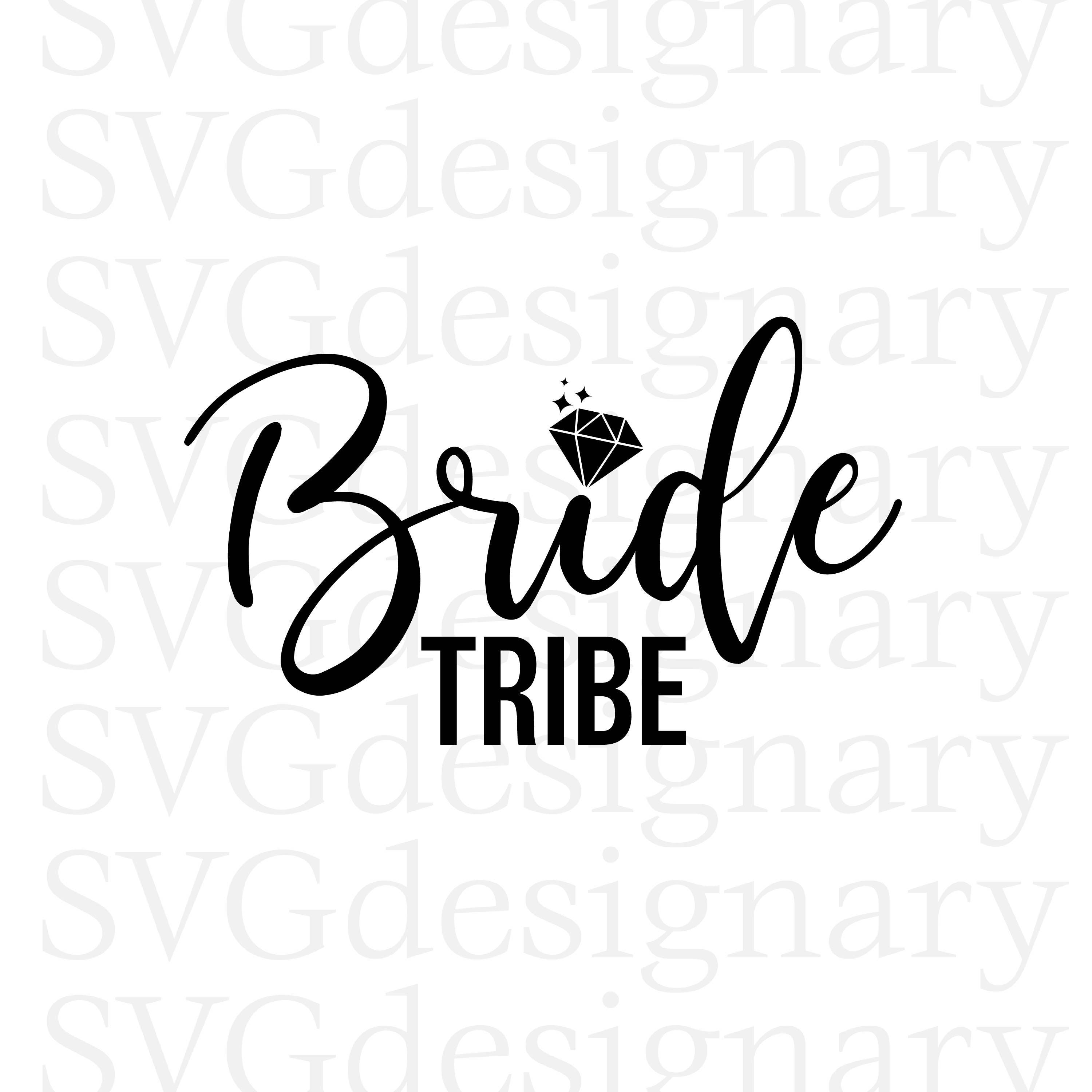 Download Bride Tribe Bachelorette Party Black & White SVG PNG | Etsy