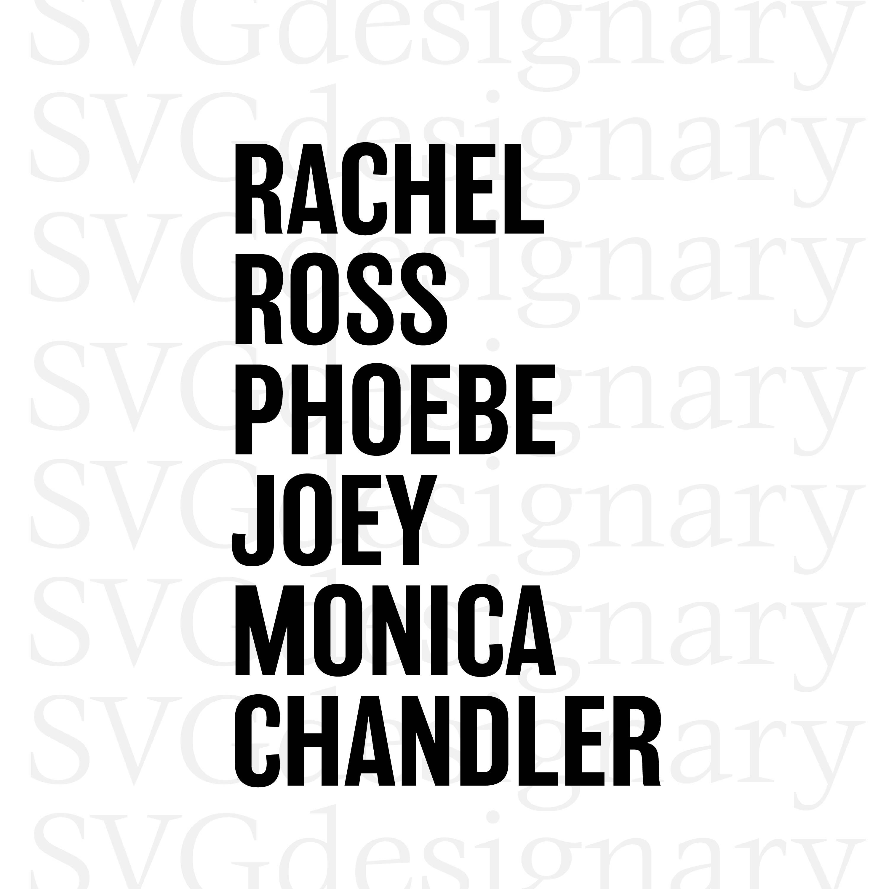 Download Rachel Ross Phoebe Joey Monica Chandler Friends TV Show | Etsy