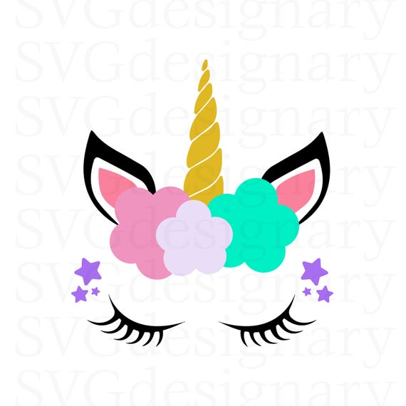 unicorn flowers with stars and eyelashes girls t shirt etsy