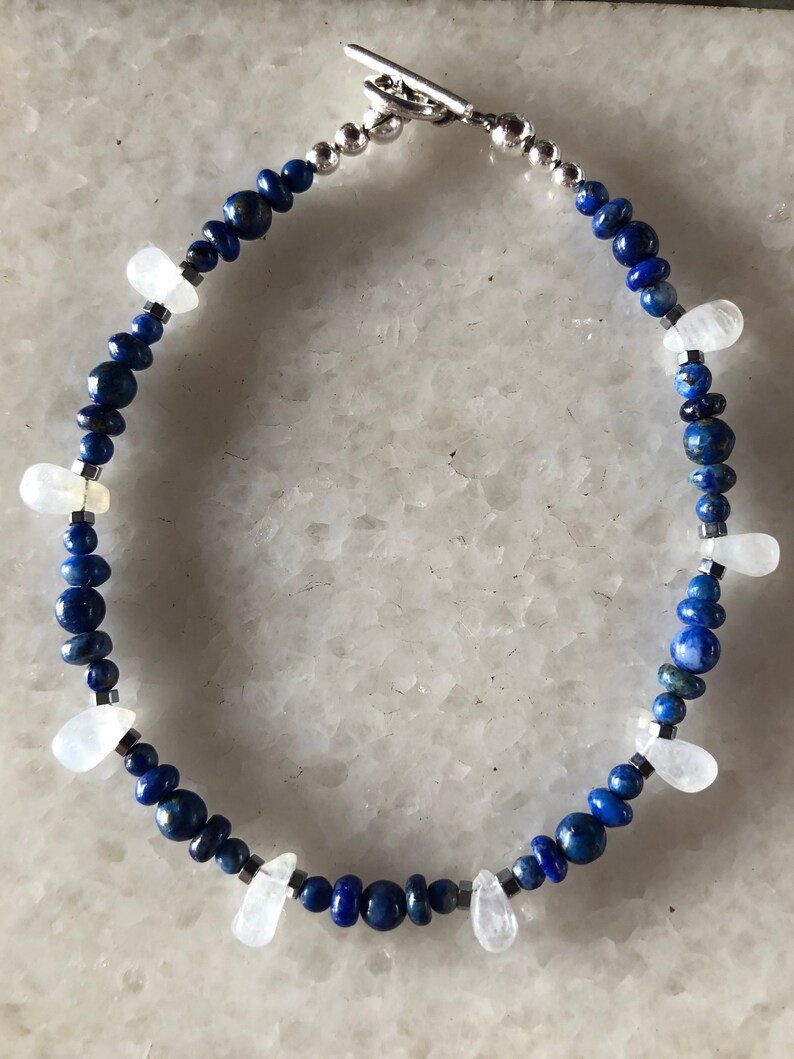 Lapis Lazuli Sodalite /& Moonstone Bracelet