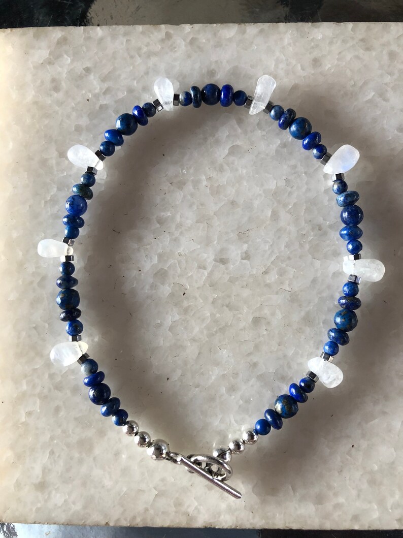 Lapis Lazuli Sodalite /& Moonstone Bracelet