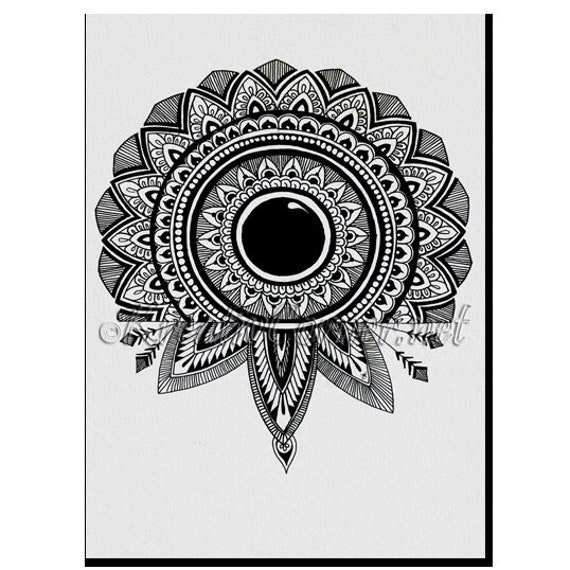 Hand Drawing Black And White Pen Art Design A4 Sheet Room Home Deco NEW