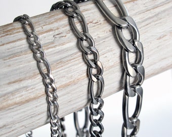 Figaro mesh chain in stainless steel