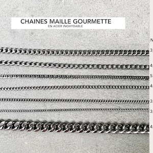 Chaine  gourmette en acier inoxydables 316L