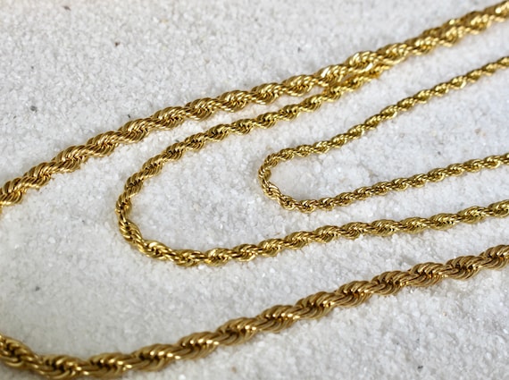 Collier corde en acier inoxydable 316L et en acier inoxidable plaqué or 18K
