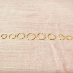 Créoles à charnière en acier inoxydable plaqué or 18K