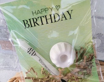 Birthday present, gift set, candle, kraft paper, souvenir, gift idea,