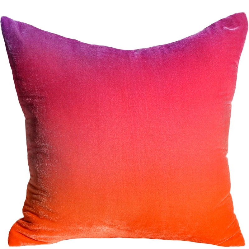 Pink Orange Pillow - Etsy