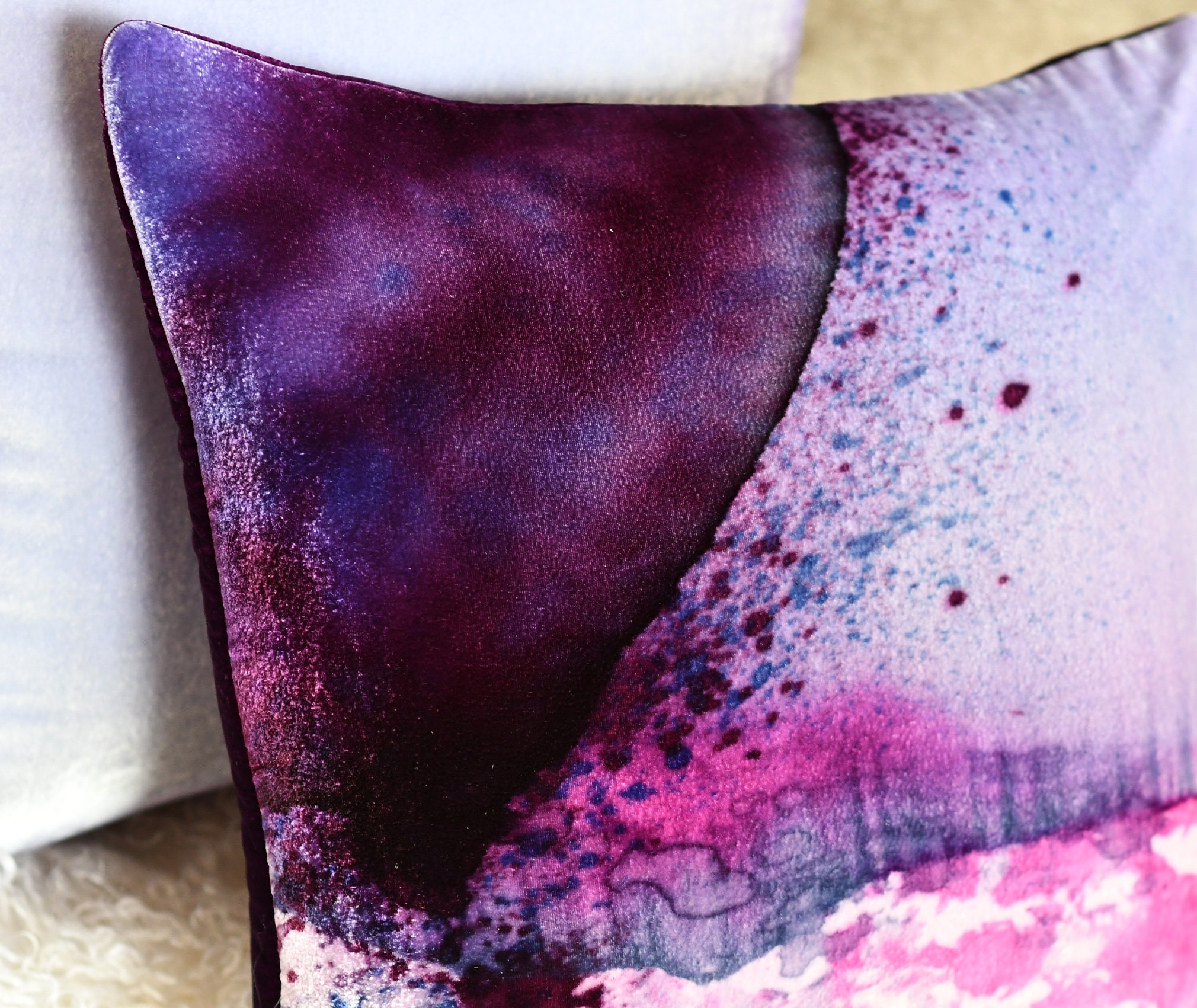 Purple Velvet Pillow Cover 18 X 18 by Fabric17 Etsy