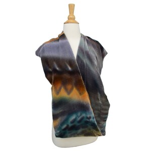 Luxurious Silk Velvet Infinity Scarf. Hand Painted Silk - Etsy