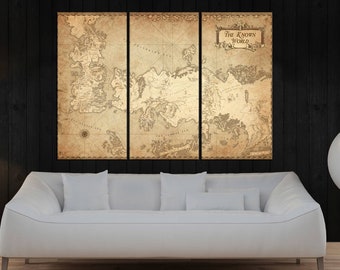 The game of the thrones map wall art canvas print, large wall art for home decoration No:9S86