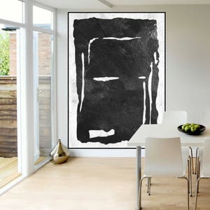 extra large wall art canvas large abstract Painting, Black and White wall art, large painting on canvas, contemporary large Abstract art