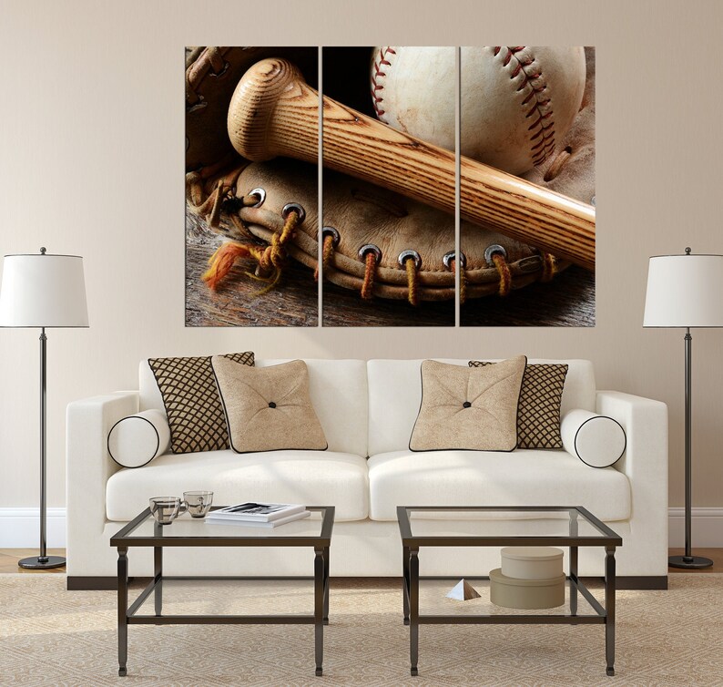 Baseball Wall Art Baseball Wall Art Print Sports Canvas Art Etsy