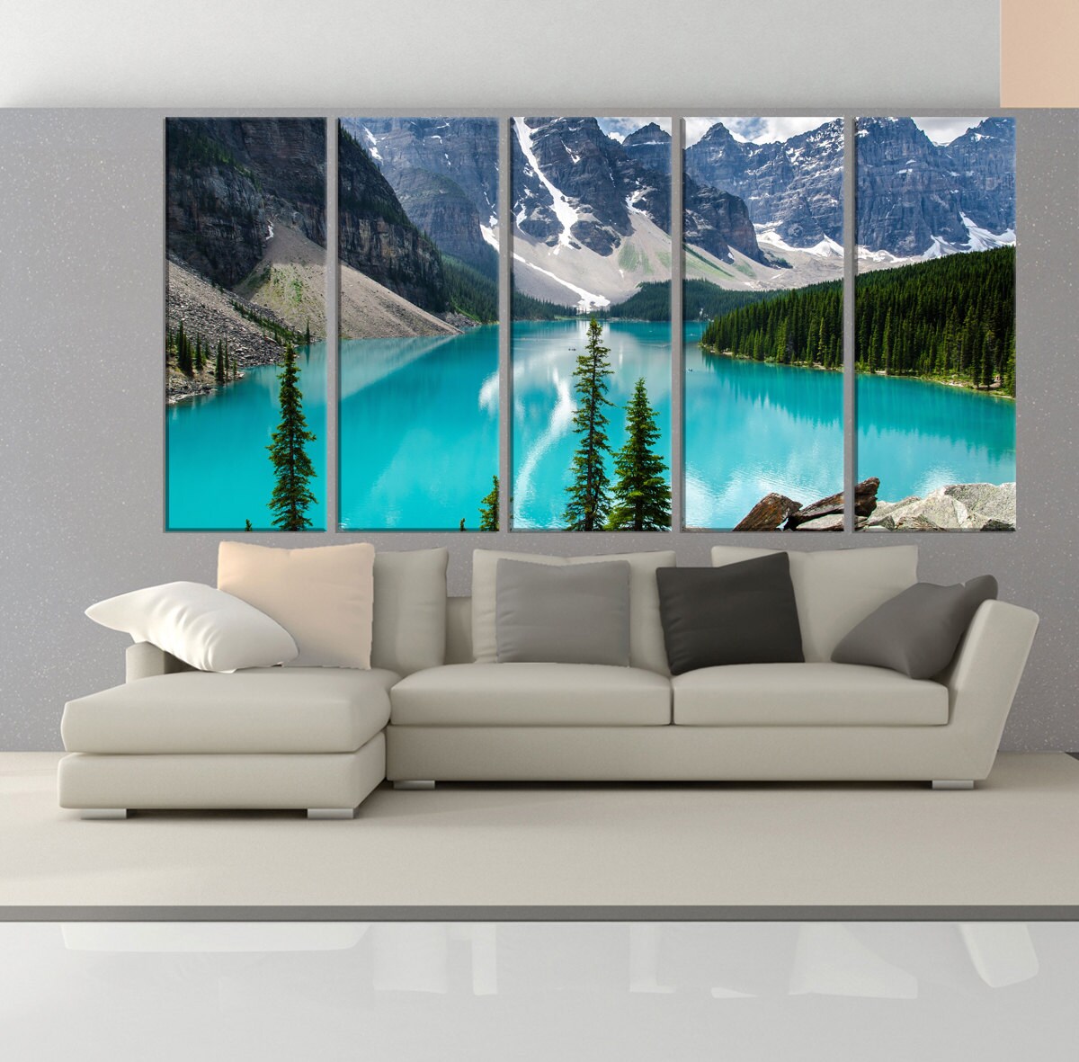 Moraine Lake Wall Art Mountains Canvas Print Fine Art Large | Etsy