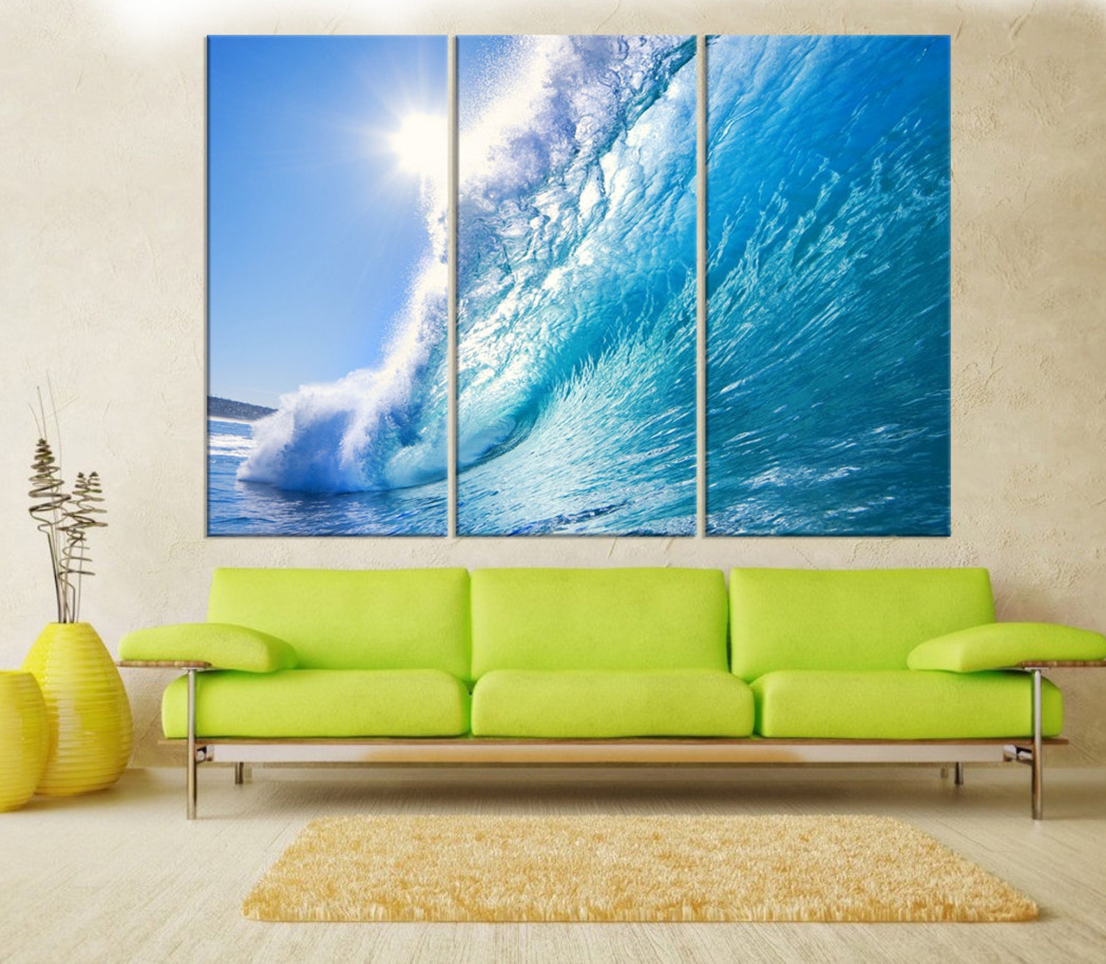 Ocean Waves Wall Art Sea Canvas Print Extra Large Wall Art Etsy