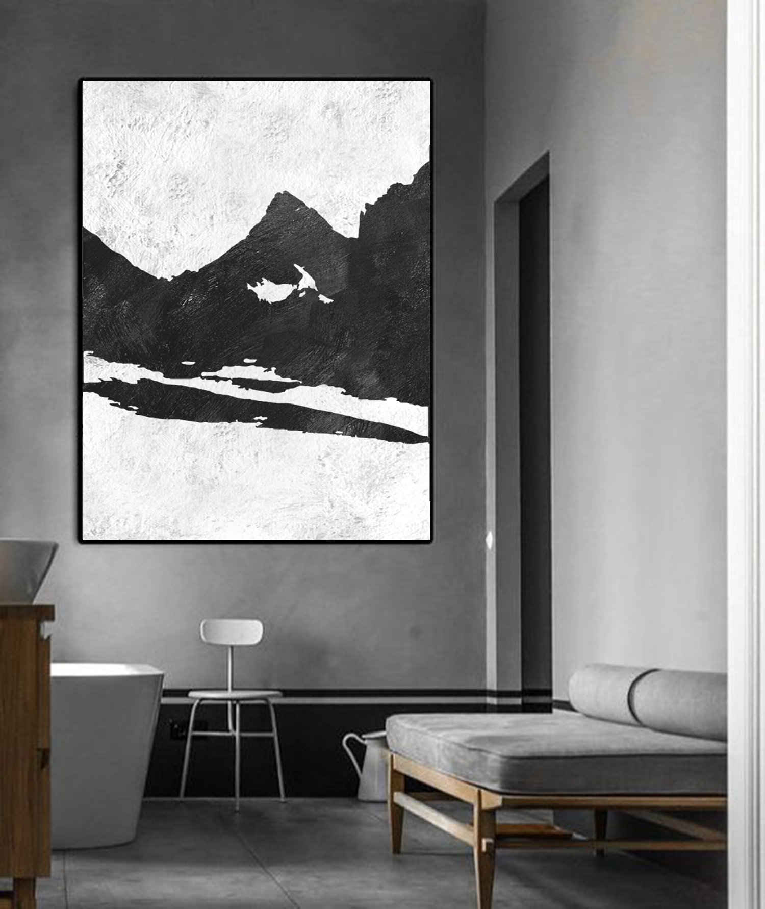 Abstract Mountains Extra Large Wall Art Original Painting on Canvas ...