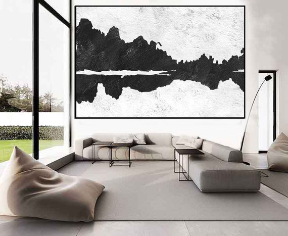 Abstrakte Berge Grosse Wandkunst Original Gemalde Auf Leinwand Etsy