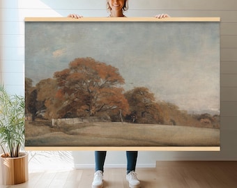 Autumn Trees Landscape | Extra Large Wall Hanging Canvas Print Tapestry | Nature-Inspired Fall Scene for Living Room or Office Decor h214